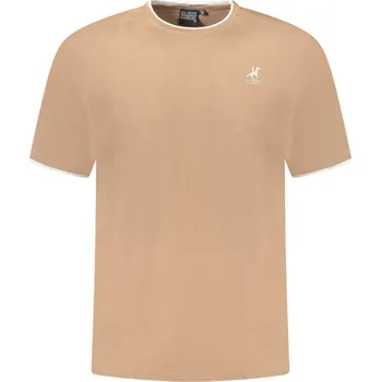 Pánské hnědé triko s krátkým rukávem U.S. GRAND kaki 3358155