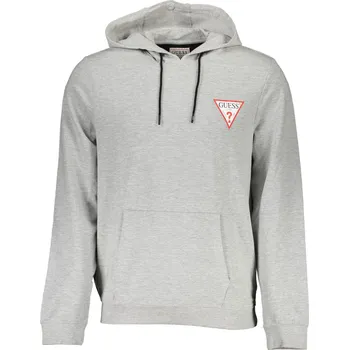 Pánská mikina GUESS pánská mikina s kapucí, šedá GUESS JEANS šedá 3362005