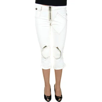 Dámské kalhoty Bílé dámské rybářské kalhoty KING'S JEANS bílá | krémová 3363208