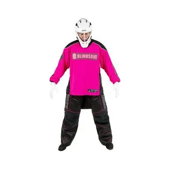 Florbalový dres BlindSave Limited edition LEGACY set with helmet Brankářský set s přilbou L, bílá / černá / růžová