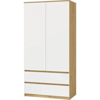 Ložnicová sestava Šatní skříň Malvína 2S-90, dub artisan/bílá