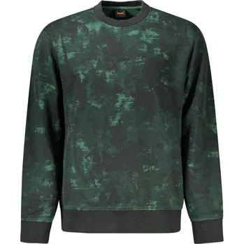 Pánská mikina HUGO BOSS zelená mikina bez kapuce Boss černá | zelená | světle zelená 3365114