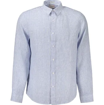 Pánská košile Pánská košile GUESS JEANS s dlouhým rukávem GUESS JEANS bílá | světle modrá 3359830