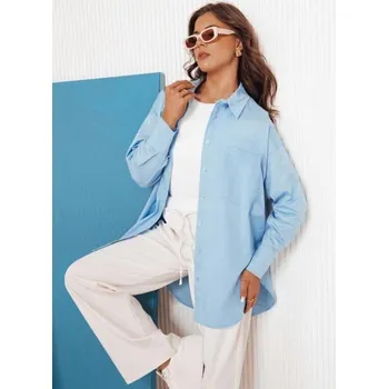 Dámské oblečení Dámské tričko oversize AISMEE modré