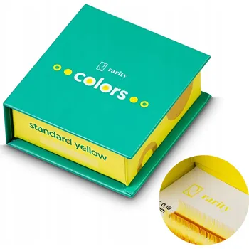 Umělé řasy UMĚLÉ ŘASY Rarity Žluté Standard Lashes zakřivení C | 0,10 mm | 6-13 mm MIX