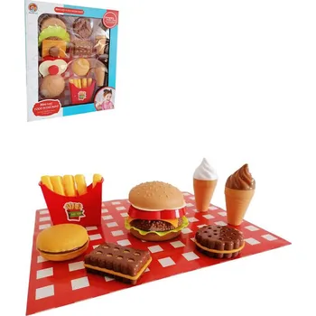 Dětská kuchyňka MAC TOYS Fast Food potraviny makety rychlé občerstvení plast v krabici | 890021