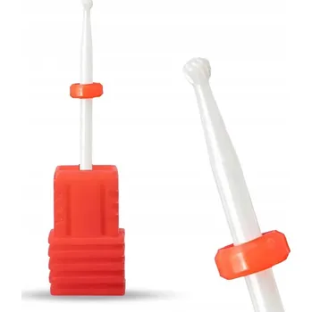 Pouzdro na mobilní telefon Keramická fréza na nehty, kůžičku - kulička červená - pro odstranění hybridních laků a gelu