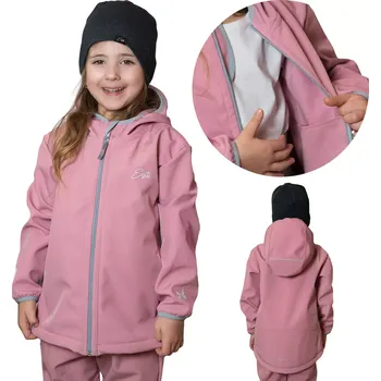 Kojenecká bunda ESITO | Dětská softshellová bunda DUO Shell pink - růžová / 116