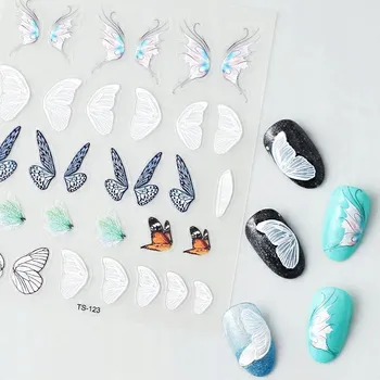 samolepka Samolepky 3D na nehty - Vzory: Křídla, Motýli