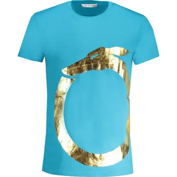 Pánské tričko Pánské triko TRUSSARDI s krátkým rukávem Trussardi světle modrá | vícebarevná 3357835