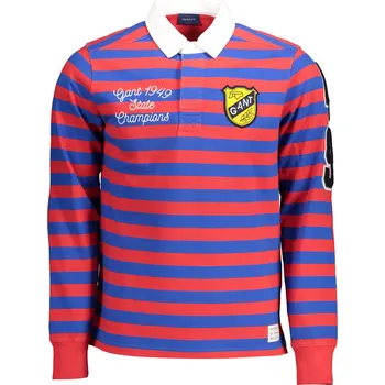 Pánské tričko Pánské červené polokošile s dlouhým rukávem GANT Gant modrá | červená 3367149