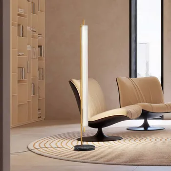 Lampička OLEV LED stojací lampa TRISEL, zlatá, kov, 2700 K, stmívatelné zlatá, čirá LED 27,1 W celkem - Doprava zdarma