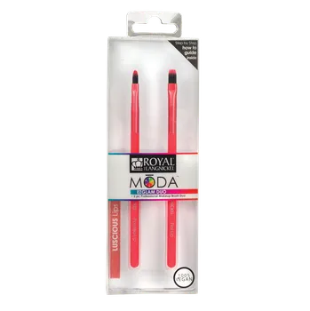 Royal & Langnickel MŌDA™ PRO MAKEUP BRUSH EZGLAM DUO LUCIOUS LIPS DVOJICE ŠTĚTCŮ NA RTY