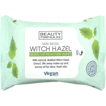 Odličovač Beauty Formulas Biologicky rozložitelné Odličovací a čistící ubrousky na obličej s Vilínem 25 ks