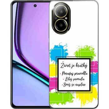 Pouzdro na mobilní telefon Gelový kryt mmCase na Realme C67 - citát 5 bílé pozadí