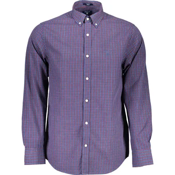 Pánská košile Pánská modrá košile GANT s dlouhým rukávem Gant modrá | tmavě červená 3361504