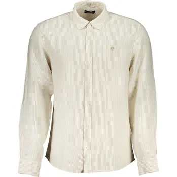 Pánská košile Pánská béžová košile s dlouhým rukávem North Sails bílá | krémová 3359884