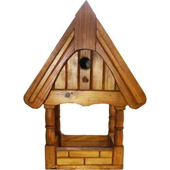 Hnízdní budka Masivní budka s krmítkem pro ptactvo - světlá