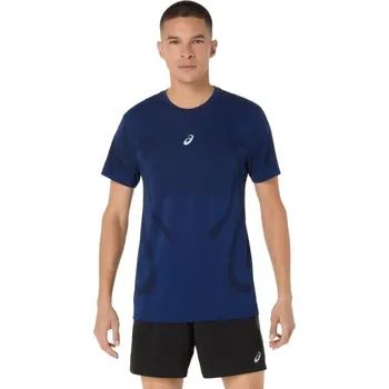 Pánské tričko Pánské běžecké triko ASICS ROAD SEAMLESS SS TOP M Modrá