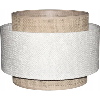 Stojací lampa Stínidlo pro stropní/stojací lampu 35/25 cm E27 BÍLÉ BUBLINY AREZZO RAFIA BOHO