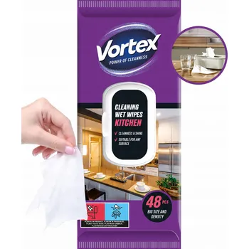 Utěrka Chusteczki Ściereczki Uniwersalne VORTEX Kuchyňské utěrky Flip Top Lesk 48 Kusů