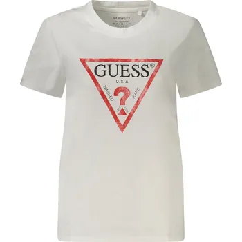 Dámské tričko Dámské triko Guess s krátkým rukávem GUESS JEANS bílá 3356969