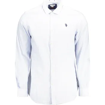 Pánská košile Pánská košile s dlouhým rukávem, světle modrá US Polo Assn bílá | světle modrá 3359080