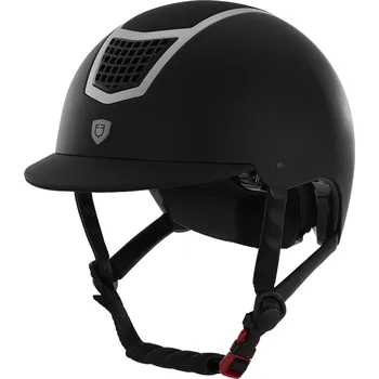 Vybavení pro jezdce EQUESTRO Helma jezdecká Eclipse Plain Matt Equestro, black/silver Obvod hlavy: 59-61 cm