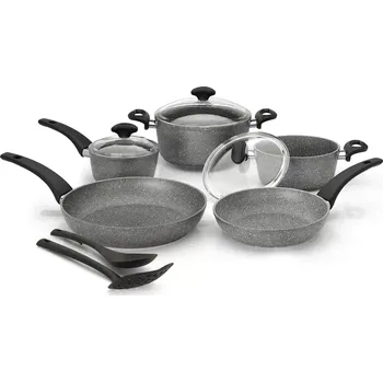 Hrnec 10dílná sada nádobí PIARDI Home s kamenným povrchem i na indukci