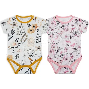 Baby Service Kojenecké body krátký rukáv - potisk žlutá Vel. 68