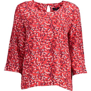 Dámská halenka Dámská červená vzorovaná halenka GANT Gant modrá | bílá | červená 3359115