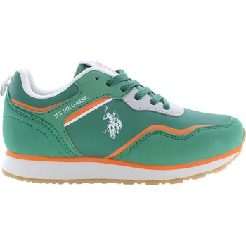 Dívčí tenisky Dětské zelené sportovní tenisky US Polo U.S. POLO BEST PRICE bílá | oranžová | zelená 3363466