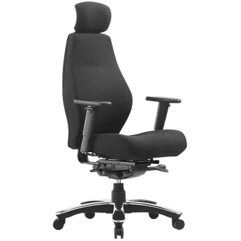 ROBUS - 200 židle kancelářská s podhlavníkem, látka černá