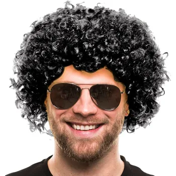 Karnevalový kostým Balinco afro paruka XXL černá kudrnatá karneval kostým