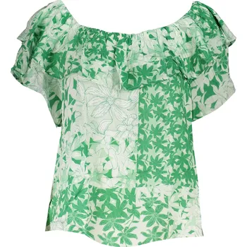 Dámská halenka Zelená vzorovaná halenka Desigual DESIGUAL bílá | zelená | světle zelená 3363582