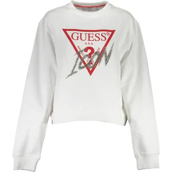 Pánská mikina Bílá mikina GUESS JEANS bez zipu GUESS JEANS bílá 3360008