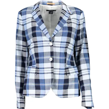 Dámské sako Dámské kárované sako GANT Gant modrá | bílá | šedá | světle modrá | vícebarevná 3362325