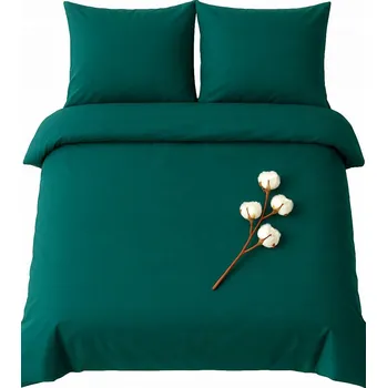 Povlečení MODRÁ JEDNOBAREVNÁ SADA LOŽNÍHO POVLEČENÍ POVLEČENÍ SMARAGD 140X200 MATNÁ BAVLNA