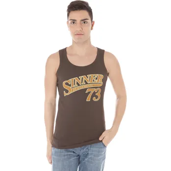 Pánské tílko Hnědé pánské tílko ZUELEMENTS ZUELEMENTS hnědá | oranžová 3357740