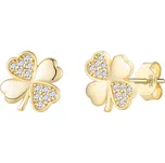 Olivie Stříbrné náušnice ČTYŘLÍSTEK GOLD 9708 Ag 925; ≤1,7 g.