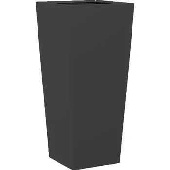 Květináč VidaXL černý práškově lakovaný ocel Květináč 35 cm x 35 x 75 cm