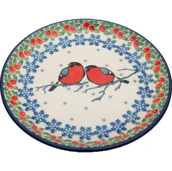 Talíř Dezertní talíř Bolesławiec Umělecká keramika 16 cm