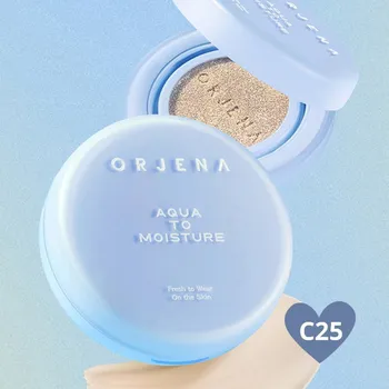 Make-up ORJENA - Aqua To Moisture Cushion SPF50+PA+++, C25 COOL TAN - Hydratační SPF make-up - 14 g