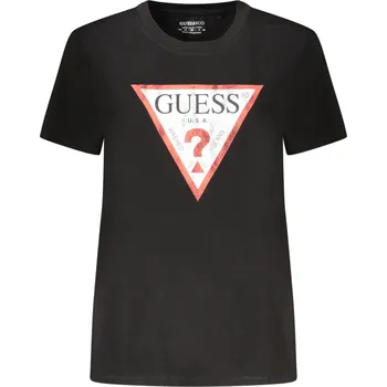 Dámské triko GUESS s krátkým rukávem GUESS JEANS černá | bílá 3366202