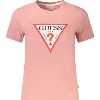 Dámské tričko Dámské triko GUESS s krátkým rukávem GUESS JEANS růžová 3364564