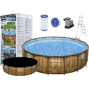 Bazén Hütermann Zahradní bazén 488 x 122 cm + filtr, čerpadlo, žebřík a dávkovač Bestway