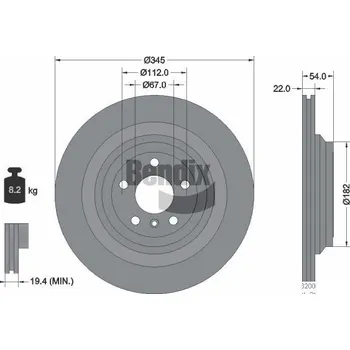 Brzdový kotouč Brzdový kotouč BENDIX Braking BDS1493