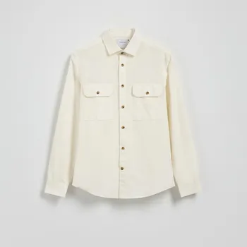 Pánská košile Reserved - Košile s příměsí lyocellu regular fit - béžová - 775EH-08X - 775EH-08X-S