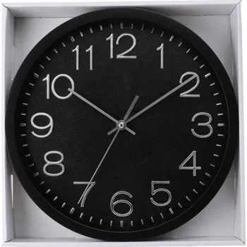 Hodiny Nástěnné hodiny VOCO černá Ø 30 cm Mybesthome Hodiny mají vteřinovou ručičku
