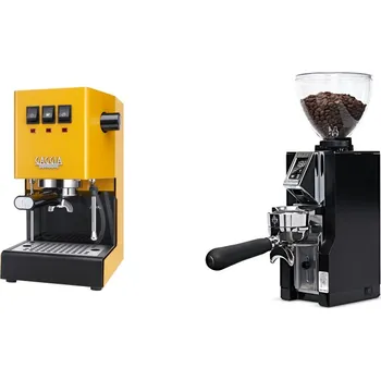 Kávovar Gaggia Classic E24, yellow + Eureka Mignon Libra 65 All Purpose…